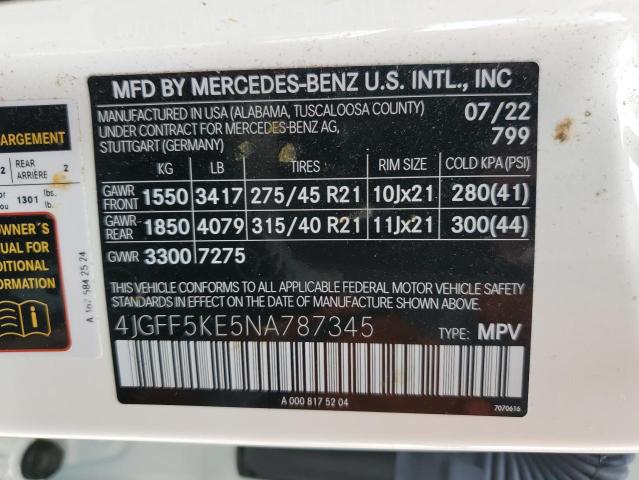 2022 MERCEDES-BENZ GLS 450 4M - 4JGFF5KE5NA787345