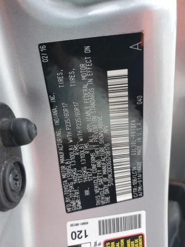 2016 TOYOTA SIENNA XLE - 5TDYK3DC0GS708176