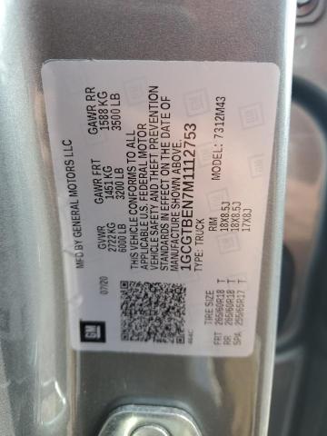 2021 CHEVROLET COLORADO - 1GCGTBEN7M1112753