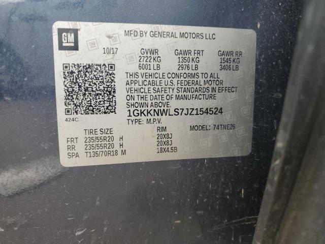 2018 GMC ACADIA SLT 1GKKNWLS7JZ154524