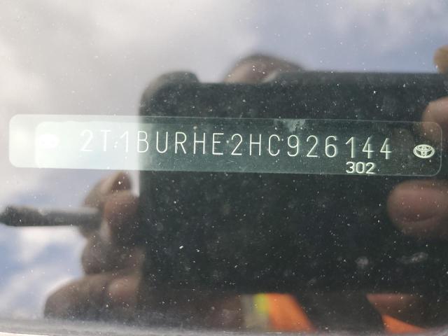 2017 TOYOTA COROLLA L - 2T1BURHE2HC926144