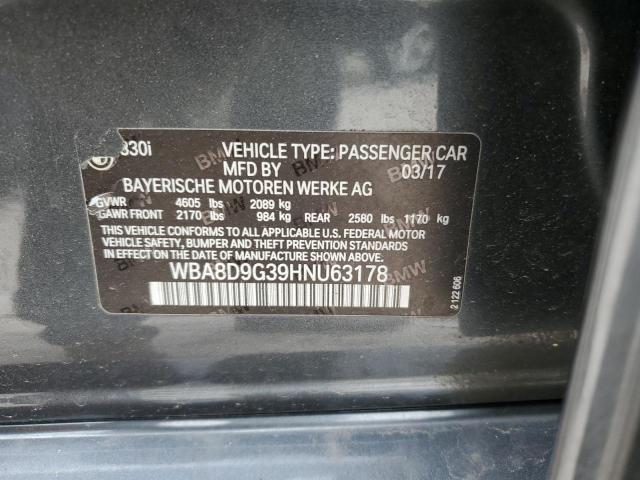 2017 BMW 330 XI - WBA8D9G39HNU63178