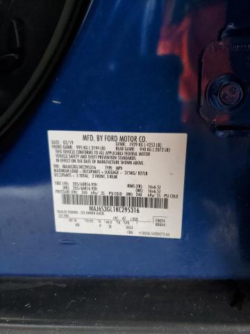 2019 FORD ECOSPORT S - MAJ6S3GL1KC295316