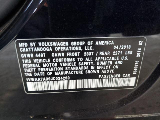 2018 VOLKSWAGEN PASSAT S - 1VWAA7A39JC034230