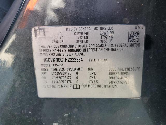 2017 CHEVROLET SILVERADO - 1GCVKREC1HZ222884