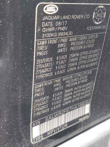 2017 LAND ROVER RANGE ROVE SALWR2FE7HA168084