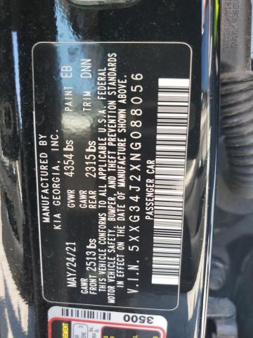 2022 KIA K5 EX - 5XXG34J2XNG088056