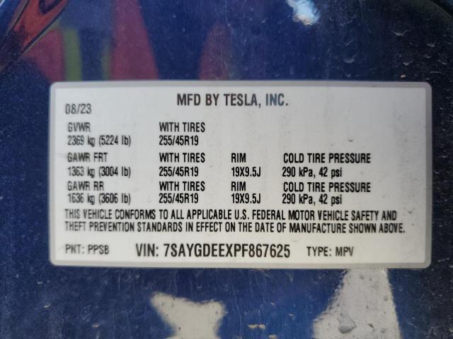 2023 TESLA MODEL Y - 7SAYGDEEXPF867625