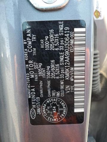 2019 HYUNDAI KONA SE KM8K12AA9KU306419