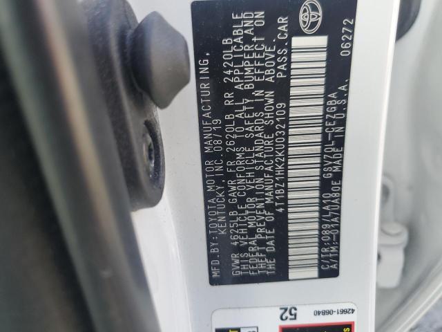 2019 TOYOTA CAMRY XSE - 4T1BZ1HK2KU032109