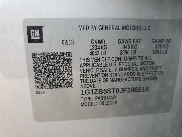 2018 CHEVROLET MALIBU LS - 1G1ZB5ST0JF196518
