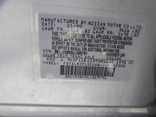 2020 NISSAN KICKS S - 3N1CP5BV5LL569791