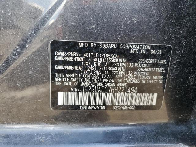 2024 SUBARU CROSSTREK JF2GUADC7RH221494