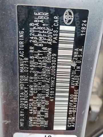 2018 TOYOTA CAMRY L - 4T1B11HK2JU083079