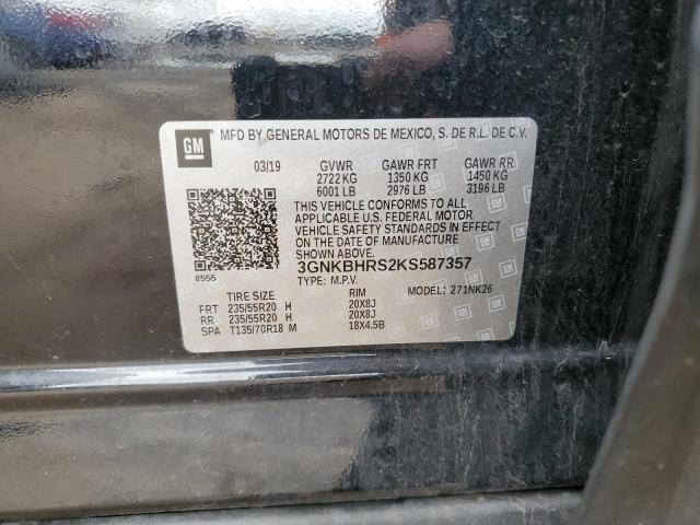 2019 CHEVROLET BLAZER 3LT 3GNKBHRS2KS587357