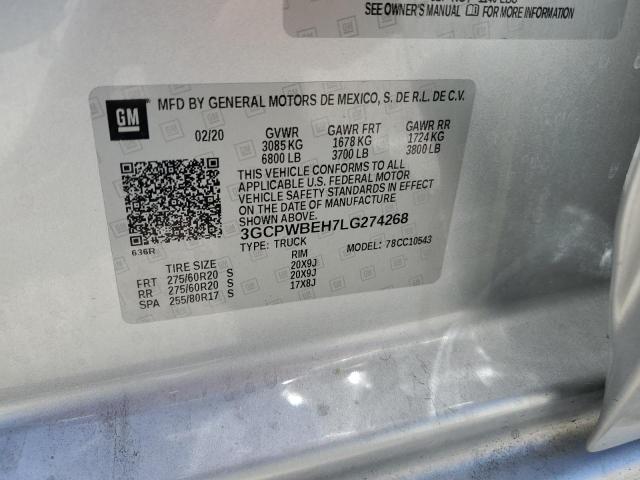 2020 CHEVROLET SILVERADO - 3GCPWBEH7LG274268
