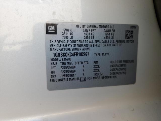 2015 CHEVROLET TAHOE K150 1GNSKCKC4FR102974
