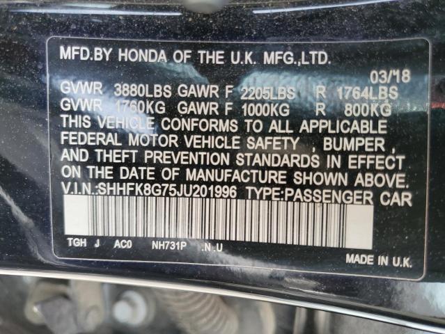 2018 HONDA CIV TYPE R SHHFK8G75JU201996