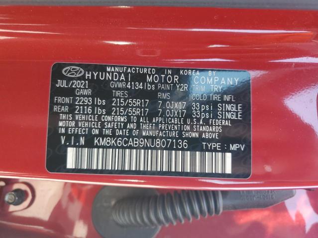 2022 HYUNDAI KONA SEL - KM8K6CAB9NU807136