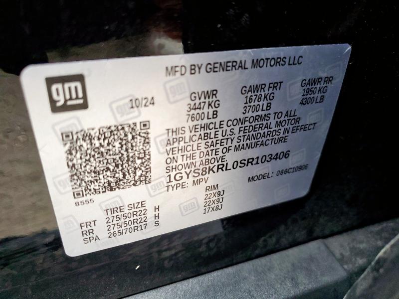 2025 CADILLAC ESCALADE E 1GYS8KRL0SR103406