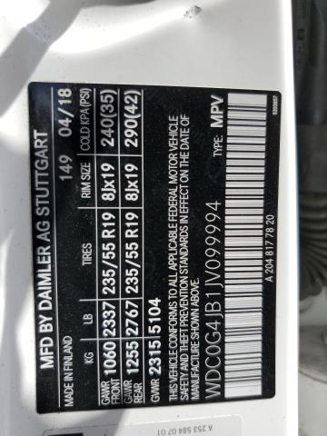 2018 MERCEDES-BENZ GLC 300 - WDC0G4JB1JV099994