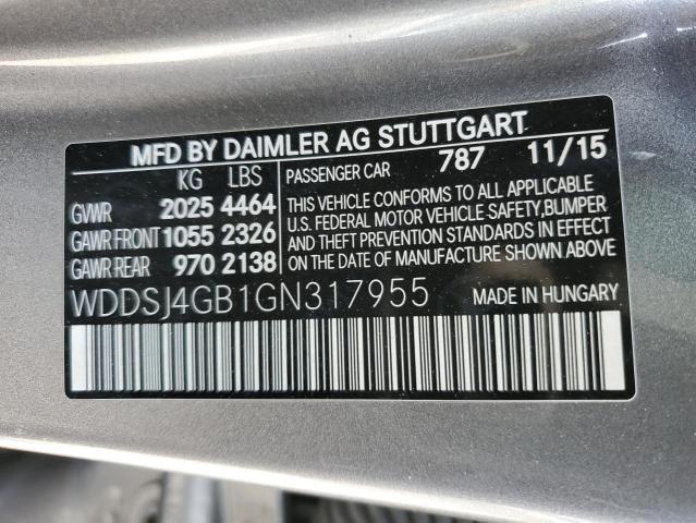 2016 MERCEDES-BENZ CLA 250 4M - WDDSJ4GB1GN317955