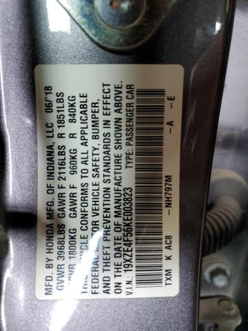 2019 HONDA INSIGHT EX 19XZE4F56KE003823