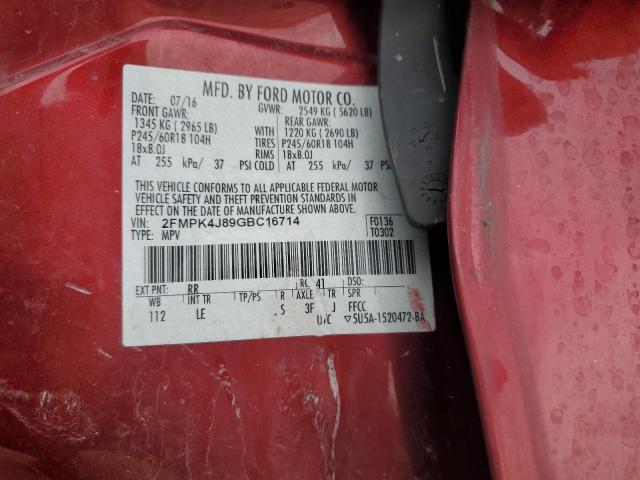 2016 FORD EDGE SEL - 2FMPK4J89GBC16714