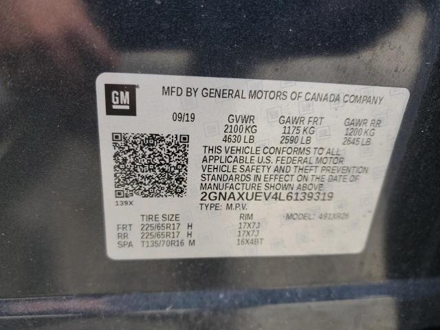 2020 CHEVROLET EQUINOX LT - 2GNAXUEV4L6139319