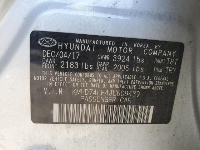 2018 HYUNDAI ELANTRA SE KMHD74LF4JU609439