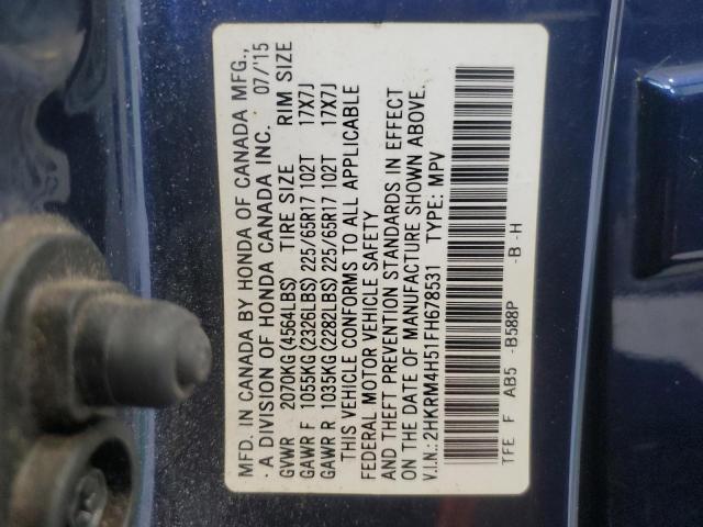 2015 HONDA CR-V EX 2HKRM4H51FH678531