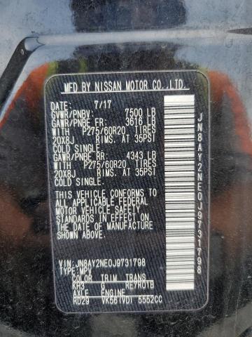 2018 NISSAN ARMADA PLA JN8AY2NE0J9731798
