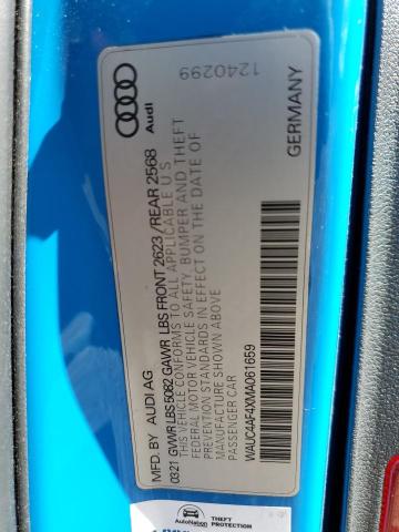 2021 AUDI S4 PRESTIG - WAUC4AF4XMA061659