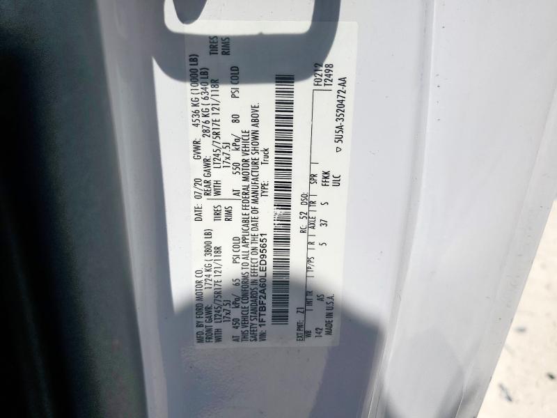 2020 FORD F250 SUPER - 1FTBF2A60LED95651