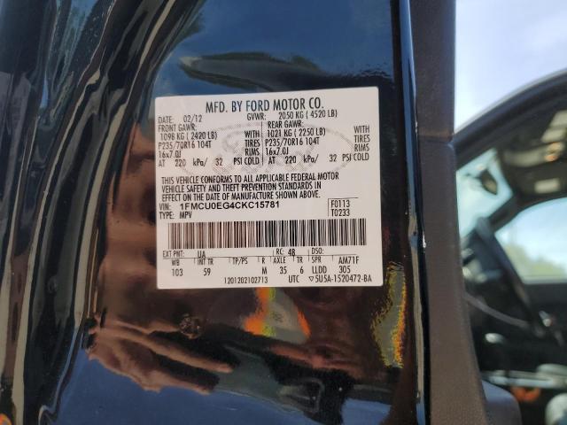 2012 FORD ESCAPE LIM - 1FMCU0EG4CKC15781