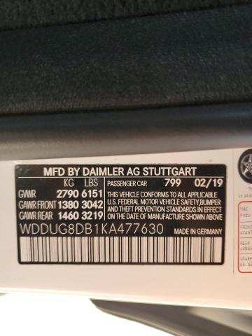 2019 MERCEDES-BENZ S 560 - WDDUG8DB1KA477630