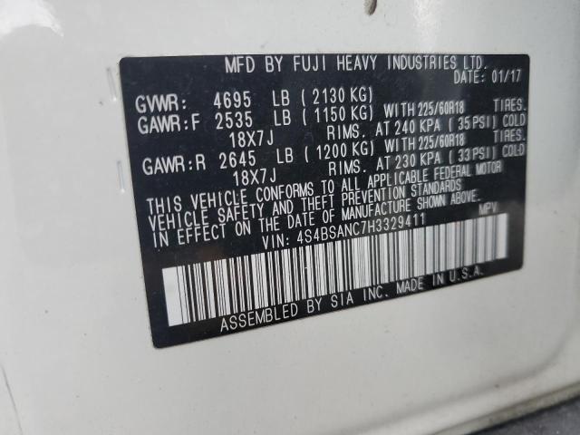 2017 SUBARU OUTBACK 2. - 4S4BSANC7H3329411