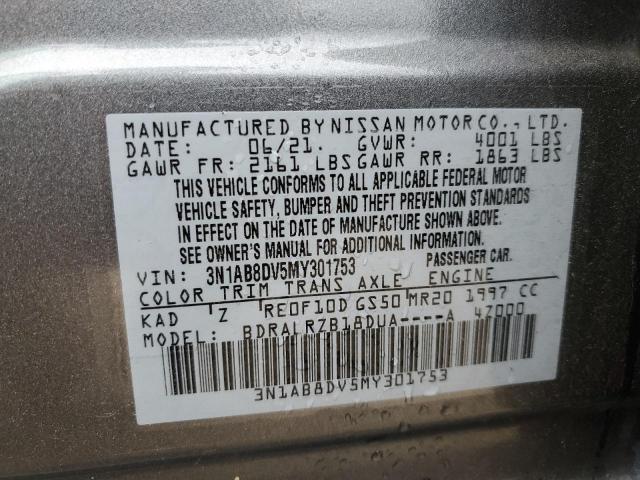 2021 NISSAN SENTRA SR - 3N1AB8DV5MY301753
