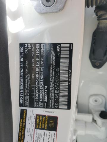 2015 MERCEDES-BENZ ML 350 - 4JGDA5JB6FA474335