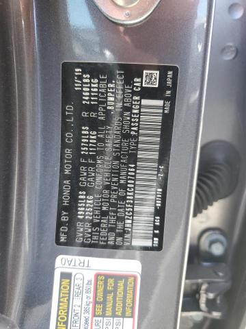 2019 HONDA CLARITY TO - JHMZC5F38KC007064