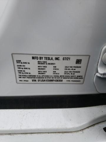 2021 TESLA MODEL S - 5YJSA1E59MF438359