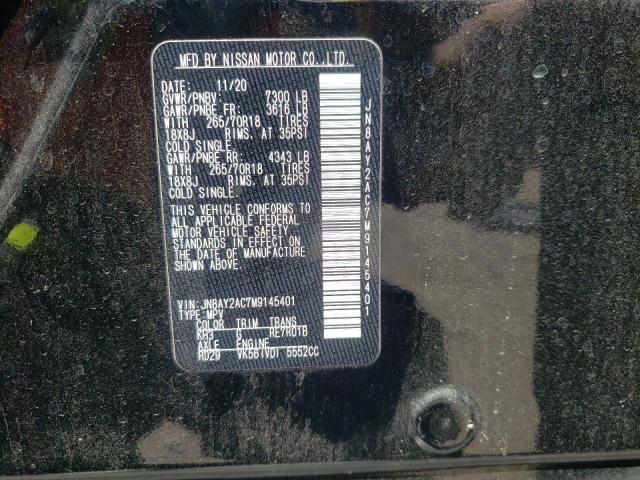 2021 NISSAN ARMADA SV - JN8AY2AC7M9145401