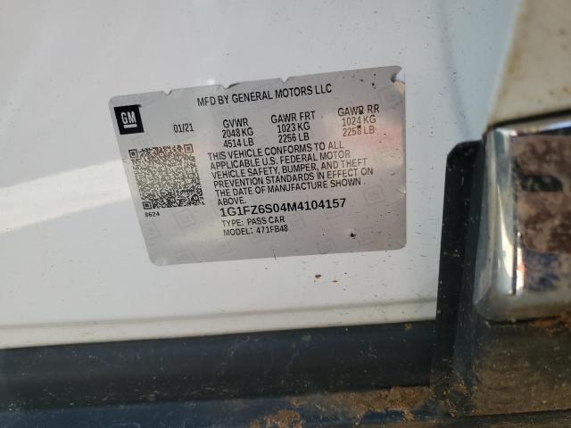 2021 CHEVROLET BOLT EV PR 1G1FZ6S04M4104157