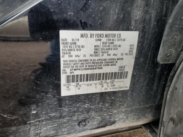 2019 FORD EDGE SEL - 2FMPK3J90KBB47908