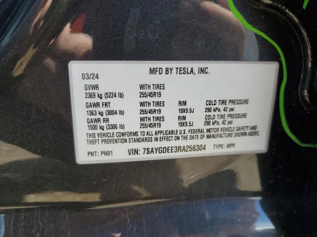 2024 TESLA MODEL Y - 7SAYGDEE3RA256304