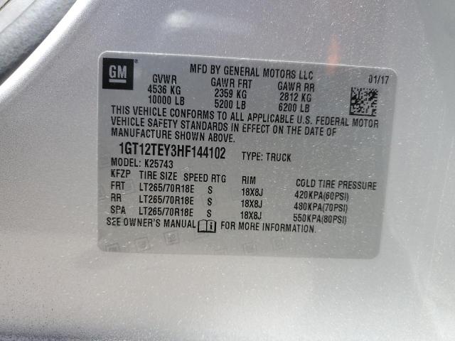 2017 GMC SIERRA K25 1GT12TEY3HF144102