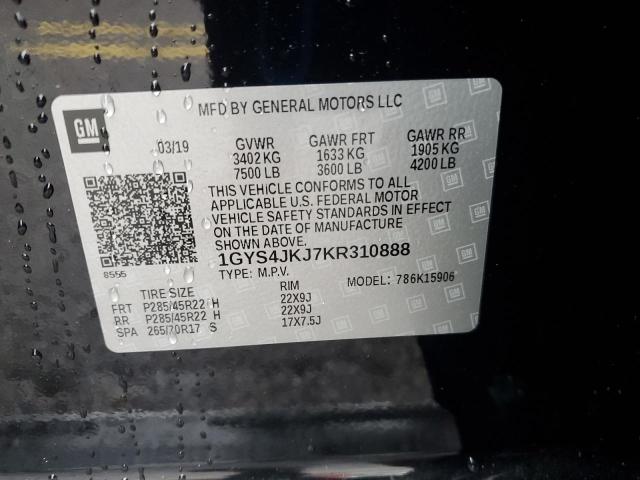 2019 CADILLAC ESCALADE E 1GYS4JKJ7KR310888