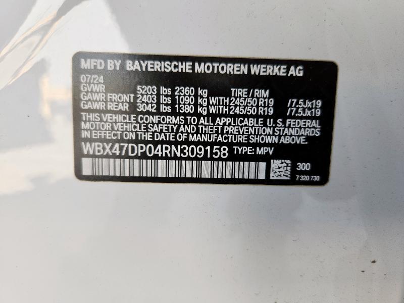 2024 BMW X3 SDRIVE3 WBX47DP04RN309158