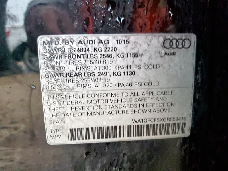 2016 AUDI Q3 PRESTIG - WA1GFCFSXGR008419