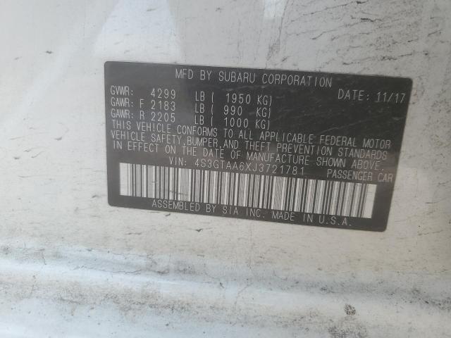 2018 SUBARU IMPREZA 4S3GTAA6XJ3721781